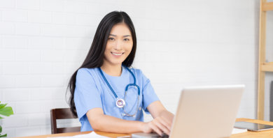 young nurse smiling